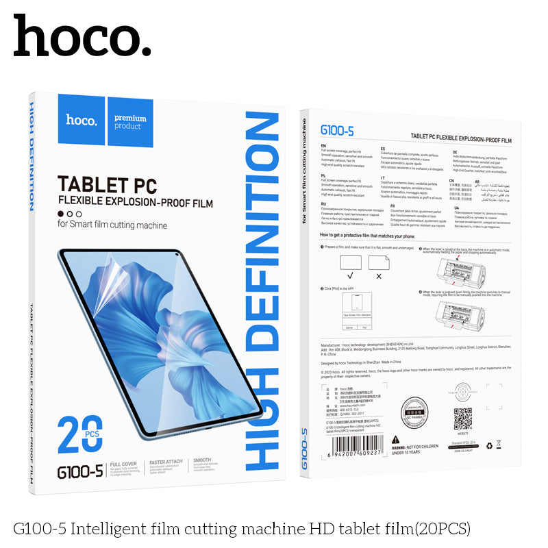 Hoco G100-5 Intelligent film cutting machine HD tablet film