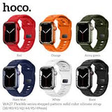 Hoco WA27 Flexible Stepped Pattern Solid Silicone watch Strap 38/40/41mm All colors