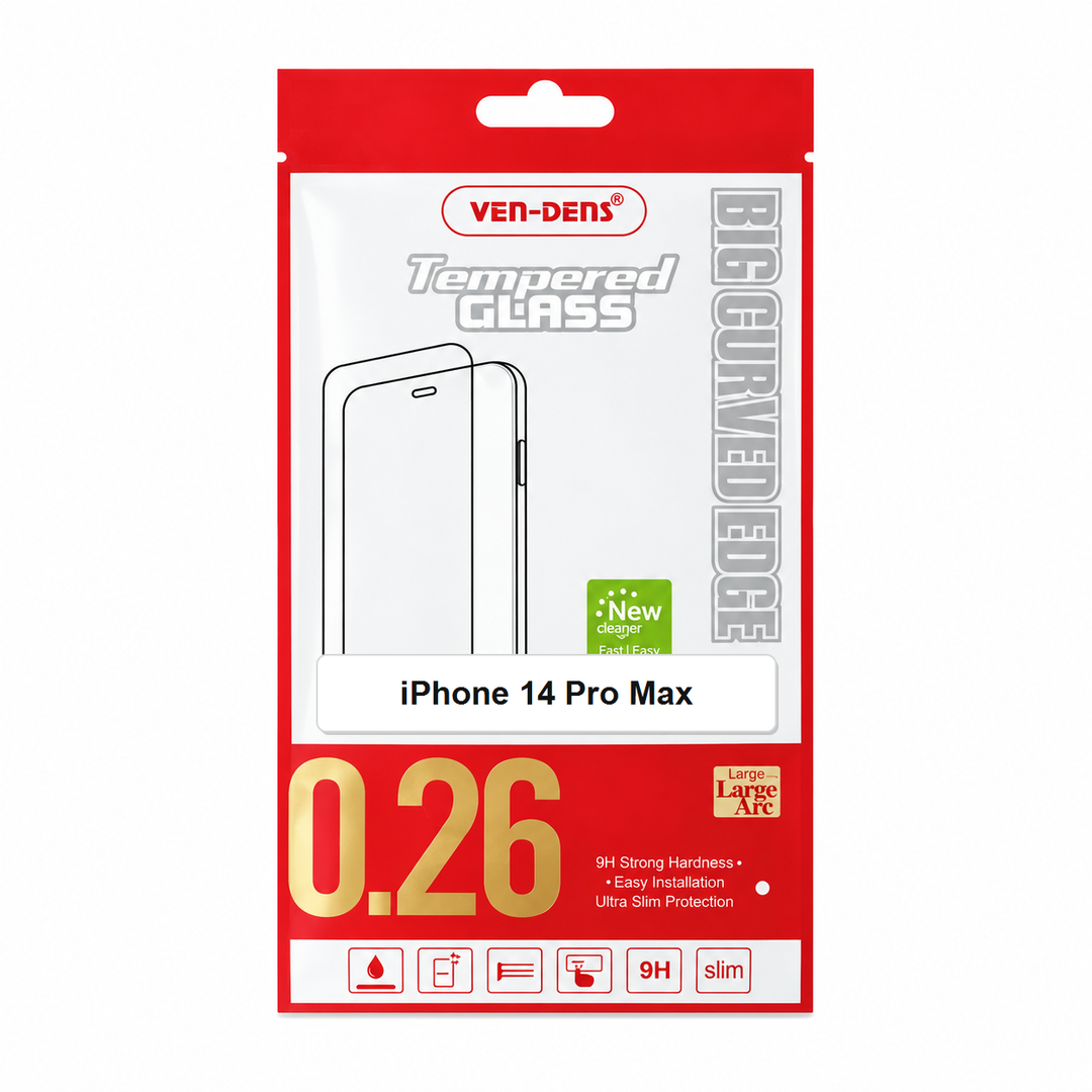 iPhone 14 Pro Max Tempered Glass Vendens Pack of 10