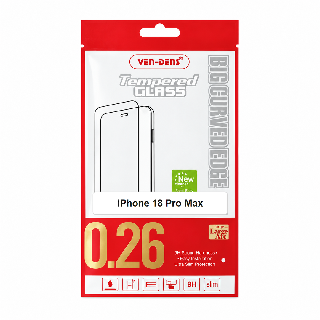 iPhone 18 Pro Max Tempered Glass Vendens Pack of 10