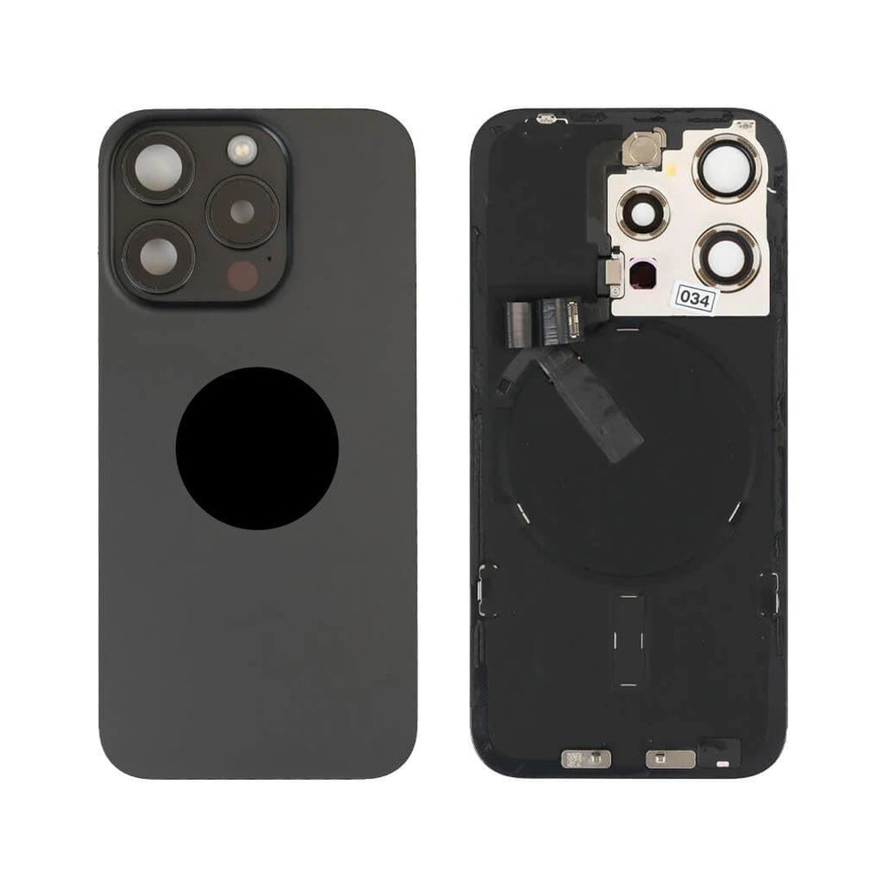 Iphone 15 Pro Back Glass With Frame+ Nfc Complete Black Titanium