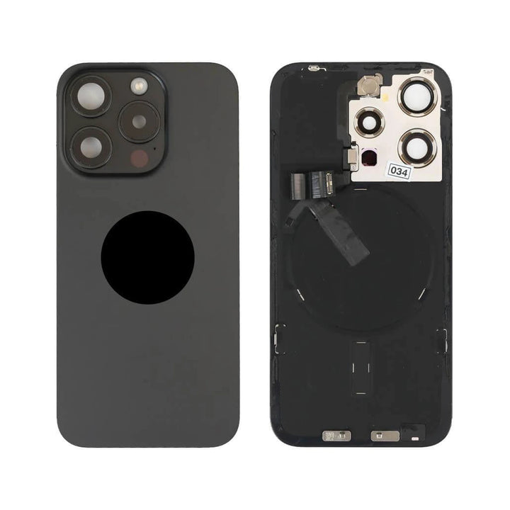 Iphone 15 Pro Back Glass With Frame+ Nfc Complete Black Titanium