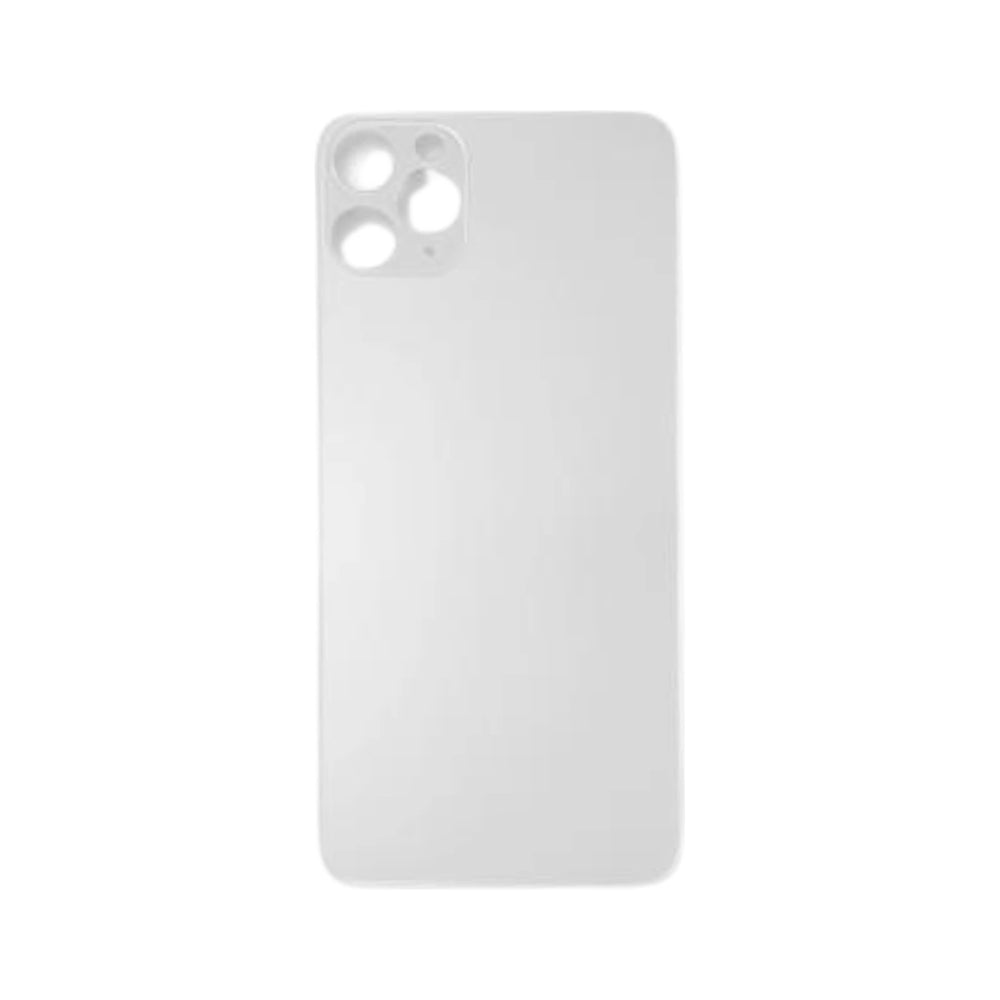Iphone 11 Pro Max Back Glass Big Hole With Adhesive Silver