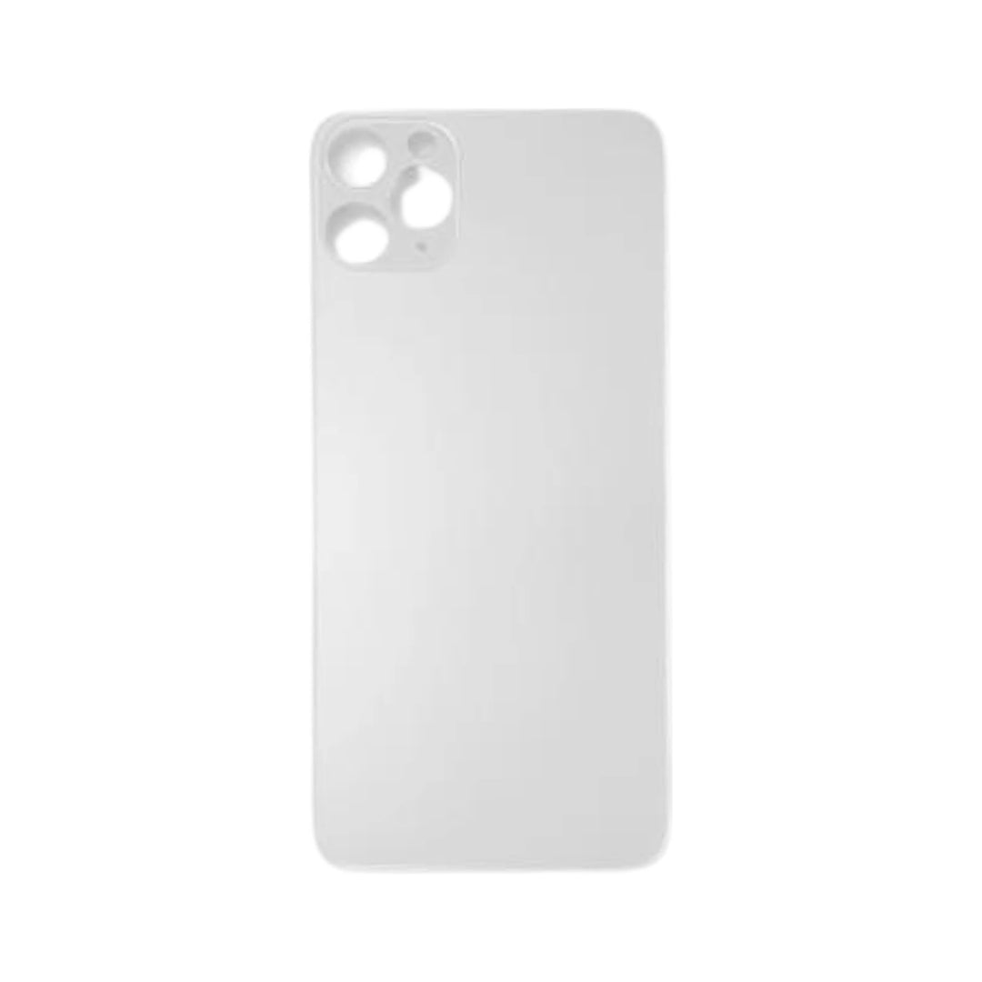 Iphone 11 Pro Max Back Glass Big Hole With Adhesive Silver