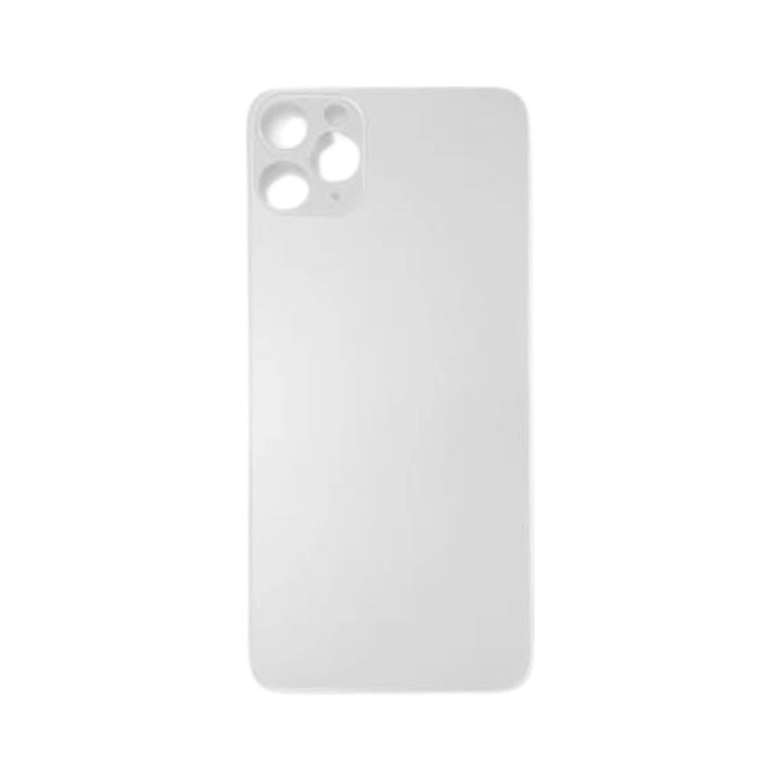 Iphone 11 Pro Max Back Glass Big Hole With Adhesive Silver