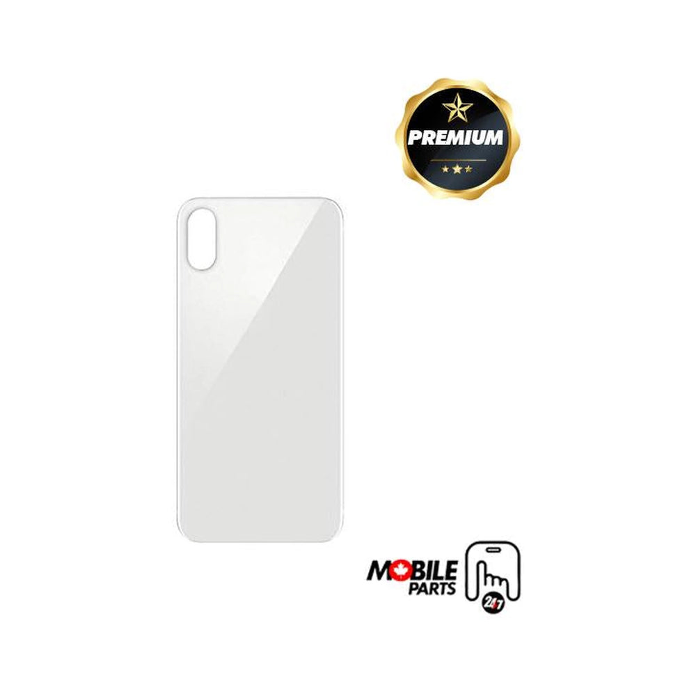 Iphone Xs Max Back Glass Big Hole With Adhesive Silver