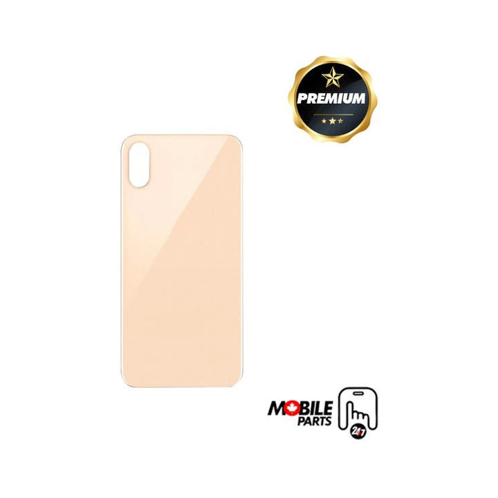 Iphone Xs Max Back Glass Big Hole With Adhesive Gold