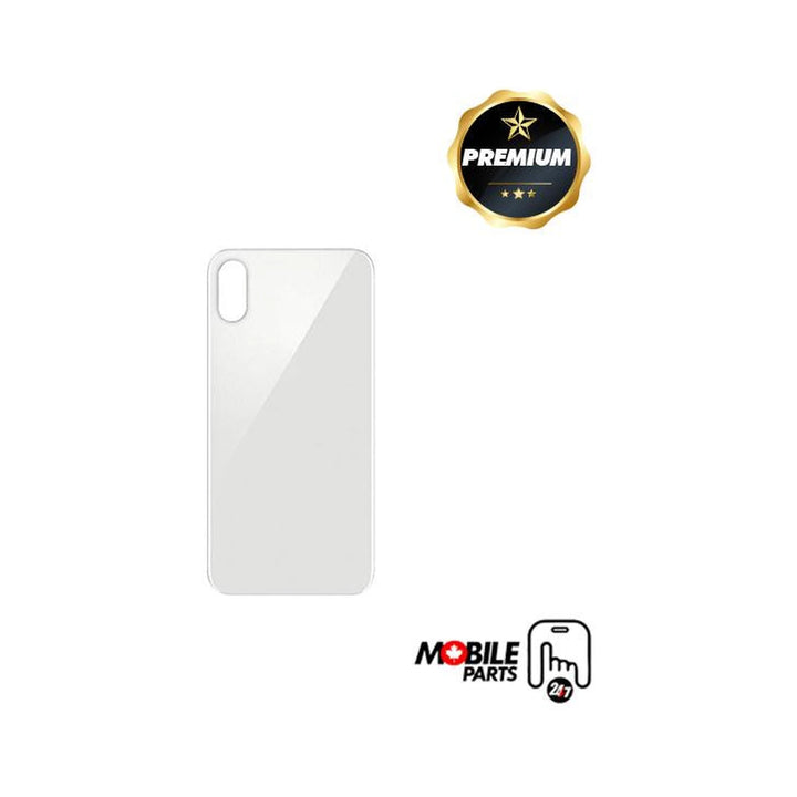 Iphone Xs Back Glass Big Hole With Adhesive Silver