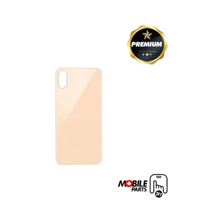 Iphone Xs Back Glass Big Hole With Adhesive Gold