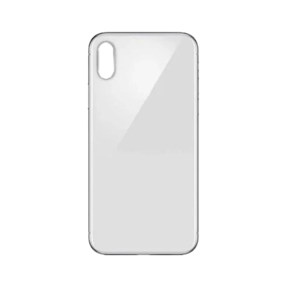 Iphone X Back Glass Big Hole With Adhesive Silver