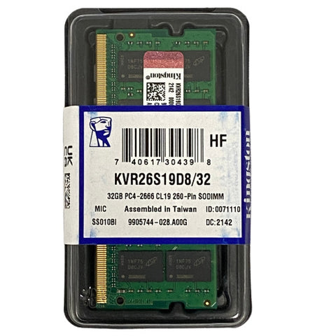 Kingston 32 GB DDR4 Ram 2666MHZ