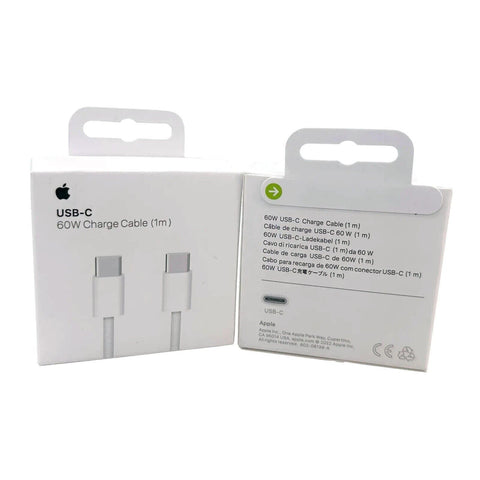 Apple USB-C to C 60W 1m  Cable White for iPhone 15