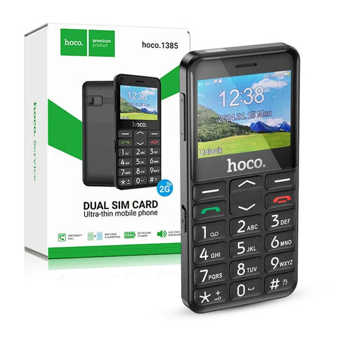 Hoco 1385 Big Raised Button Elederly Phone Dual Sim