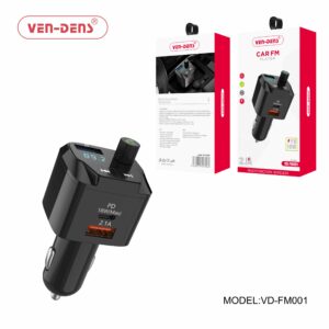 Ven-Dens Fm-Transmitter Vd-Fm009 18W Pd Dual Car Charger