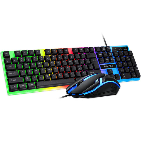 BACKLIT GAMING WIRED KEYBOARD SET WITH MOUSE TF230