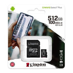 Kingston 512 GB MicroSD Memory Card Class 10 Select Plus 100 mb/ps