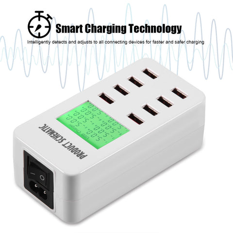 Shematic Multi-port usb HUB charger 40W 8 Port Fast Smart USB Charger,