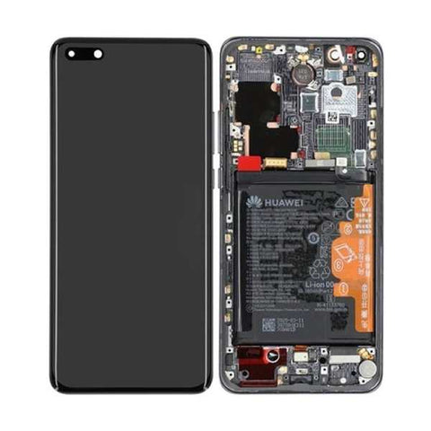 Huawei P40 LCD Screen Black Service pack with frame and battery