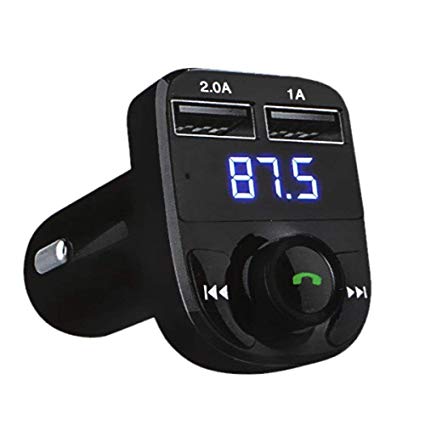 Car X8 Bluetooth FM Transmitter - Dual Usb Charger 2 Amp