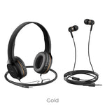 Hoco Headphones W24 Enlighten wired with mic set with earphones