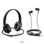 Hoco Headphones W24 Enlighten wired with mic set with earphones