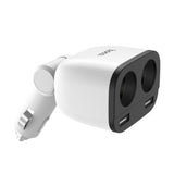 Hoco Z28 Power ocean in-car charger with digital display dual USB total 3.1A output and dual cigarette lighter