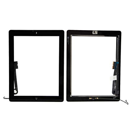 iPad 4 Screen Digitizer Black with Adhesive Tape