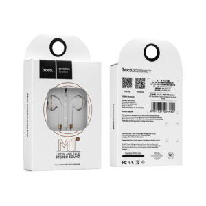 Hoco M1 Original Series Wired Earphone For iPhone  6 White, 3.5mm Jack