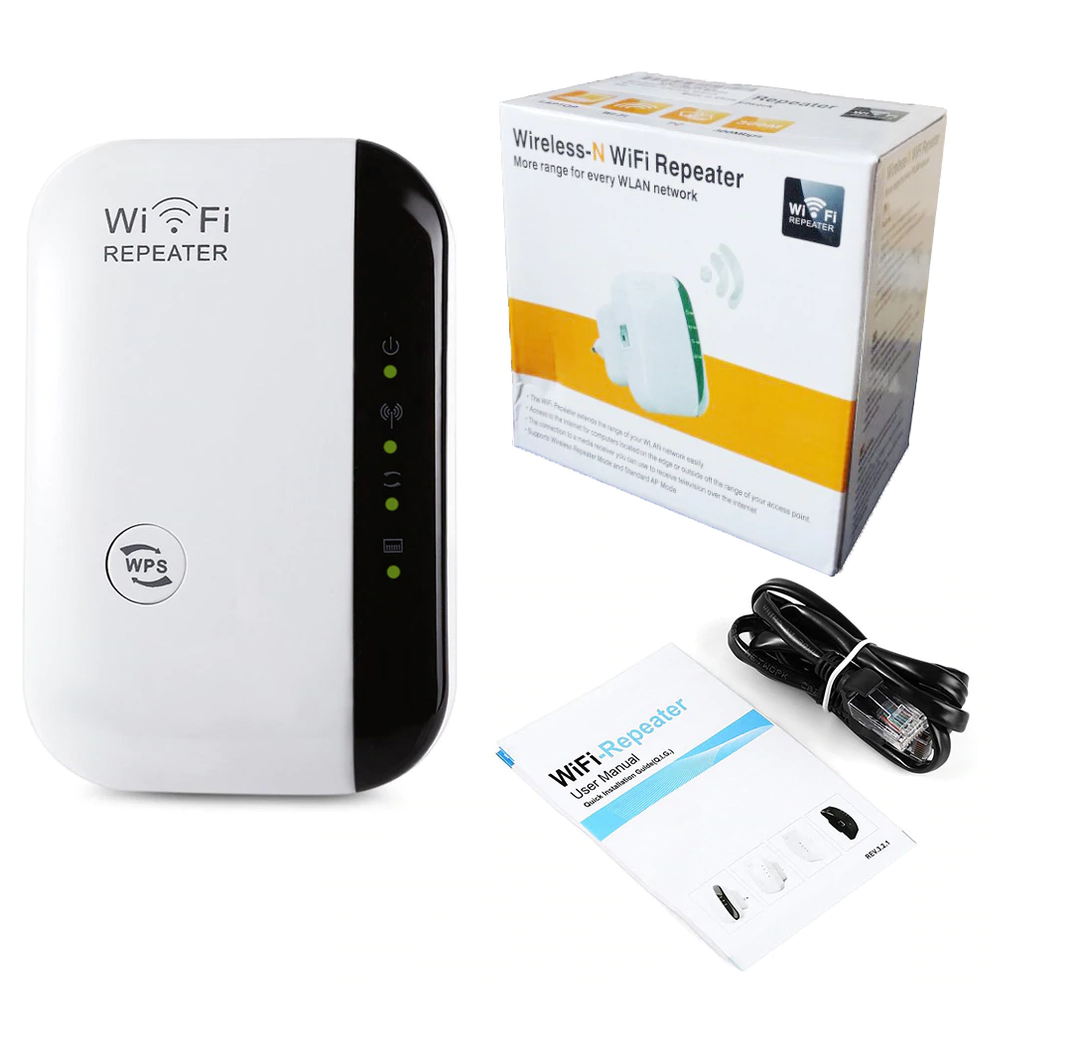 300M Wireless-N Wifi Repeater Router Signal Booster Extender Amplifier - Uk Plug