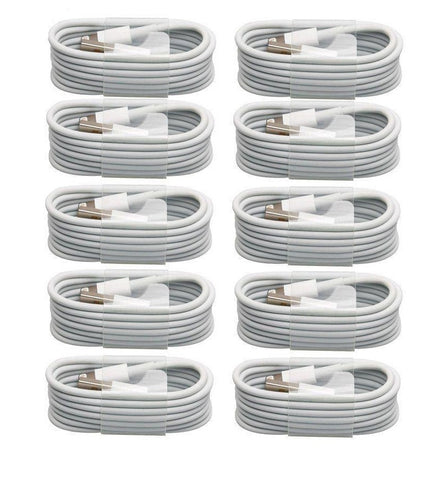Pack of 10 High Quality iPhone Lightning Data Cable 1M- iPhone Charging Cable