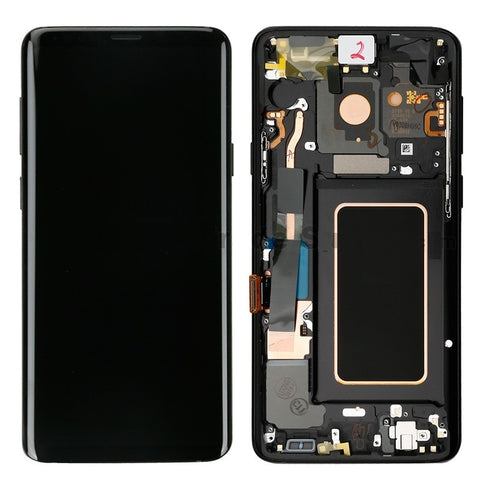 Samsung S9 G960F LCD Screen Black with frame